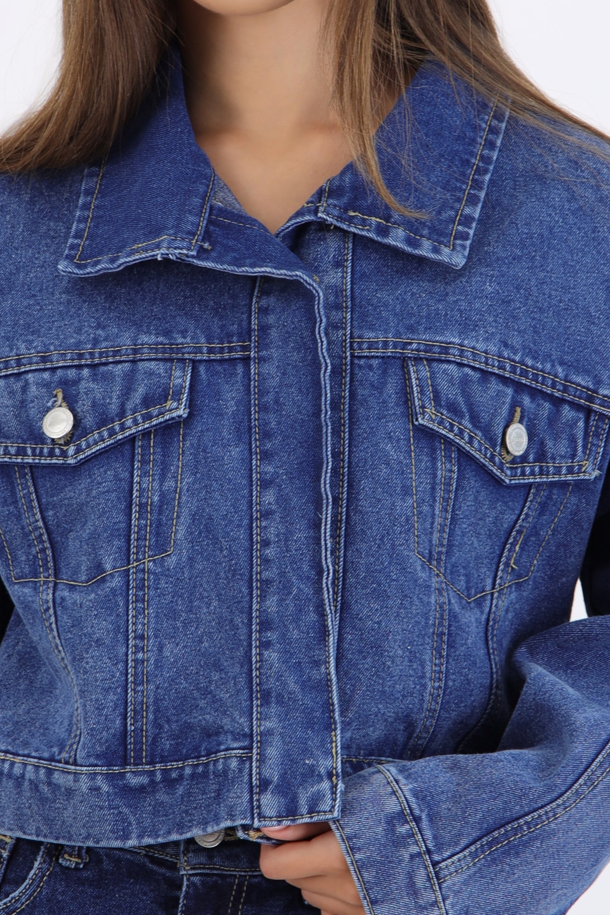 Chamarra denim corset
