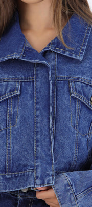 Chamarra denim corset