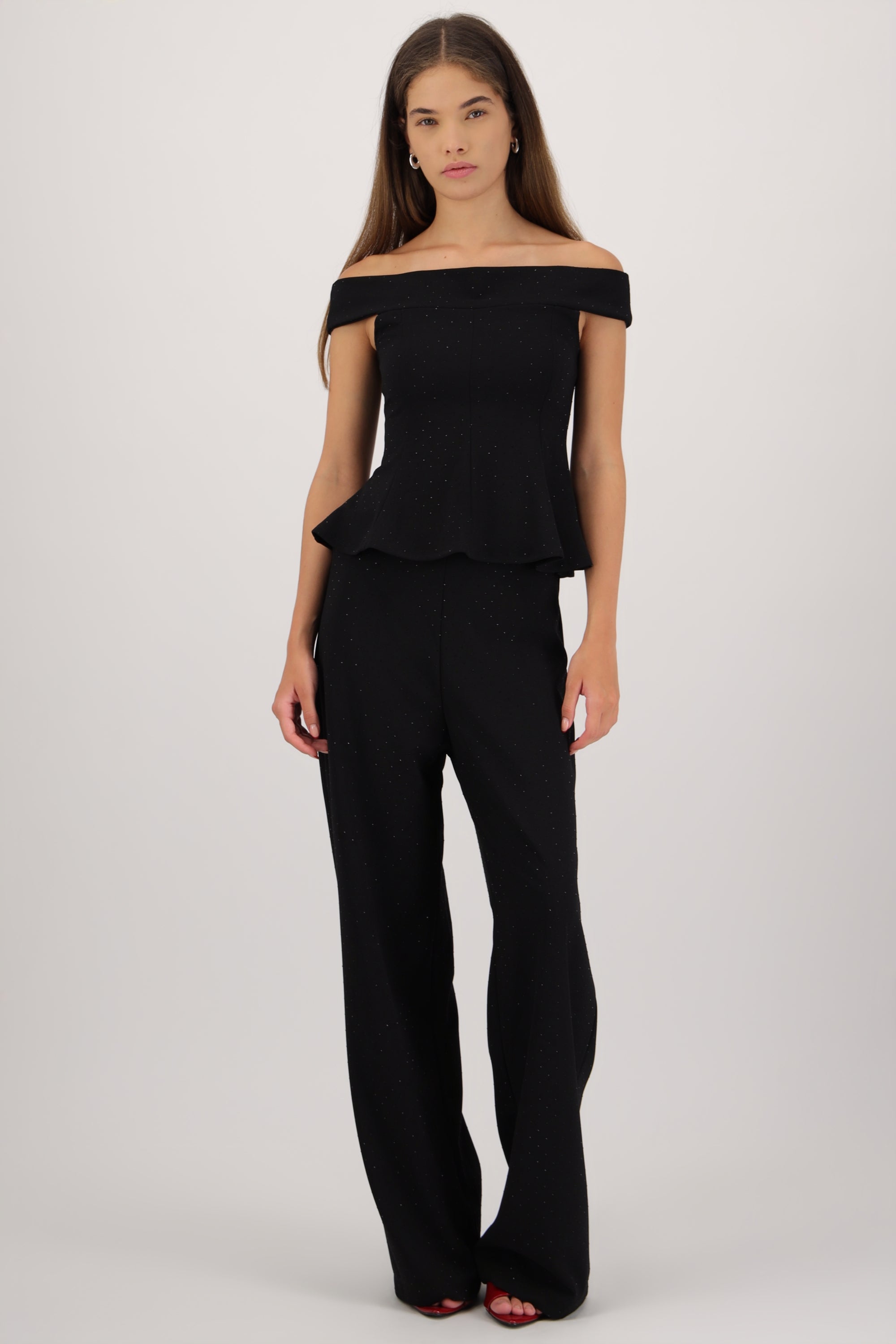 Pantalon detalle brillos NEGRO