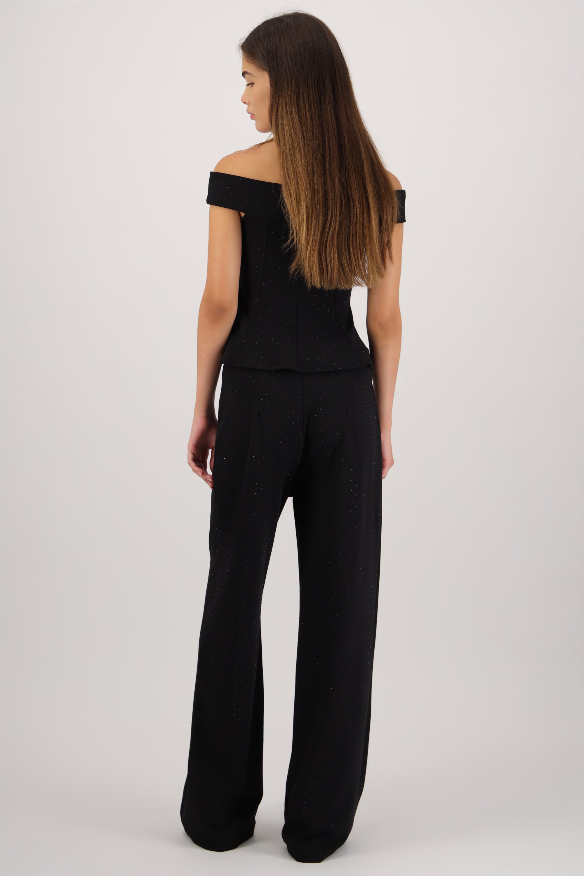 Pantalon detalle brillos NEGRO