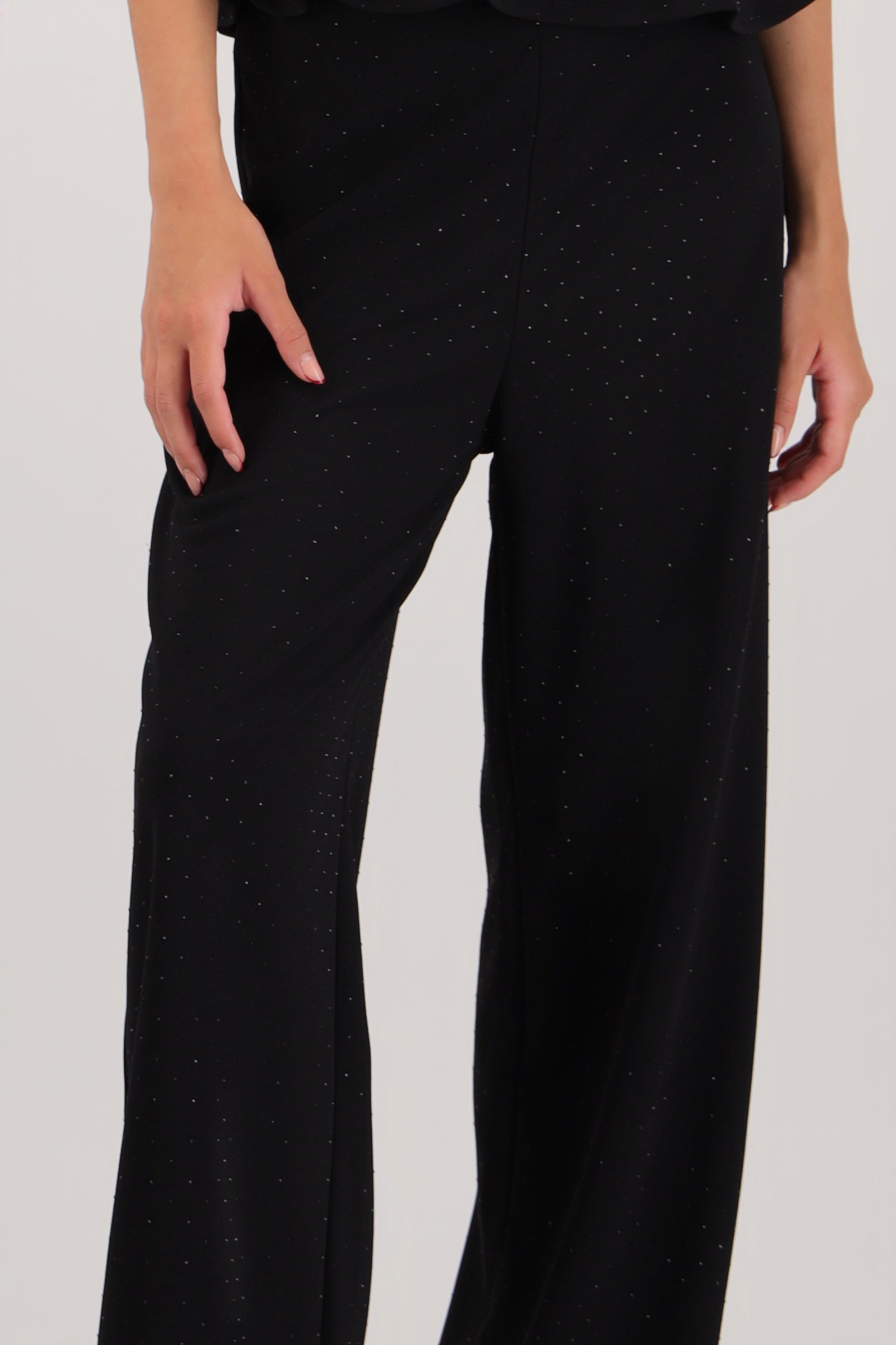Pantalon detalle brillos NEGRO