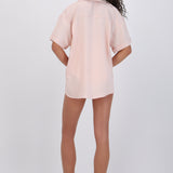 Blusa manga corta over lineas