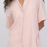 Blusa manga corta over lineas