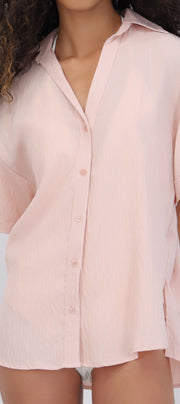 Blusa manga corta over lineas