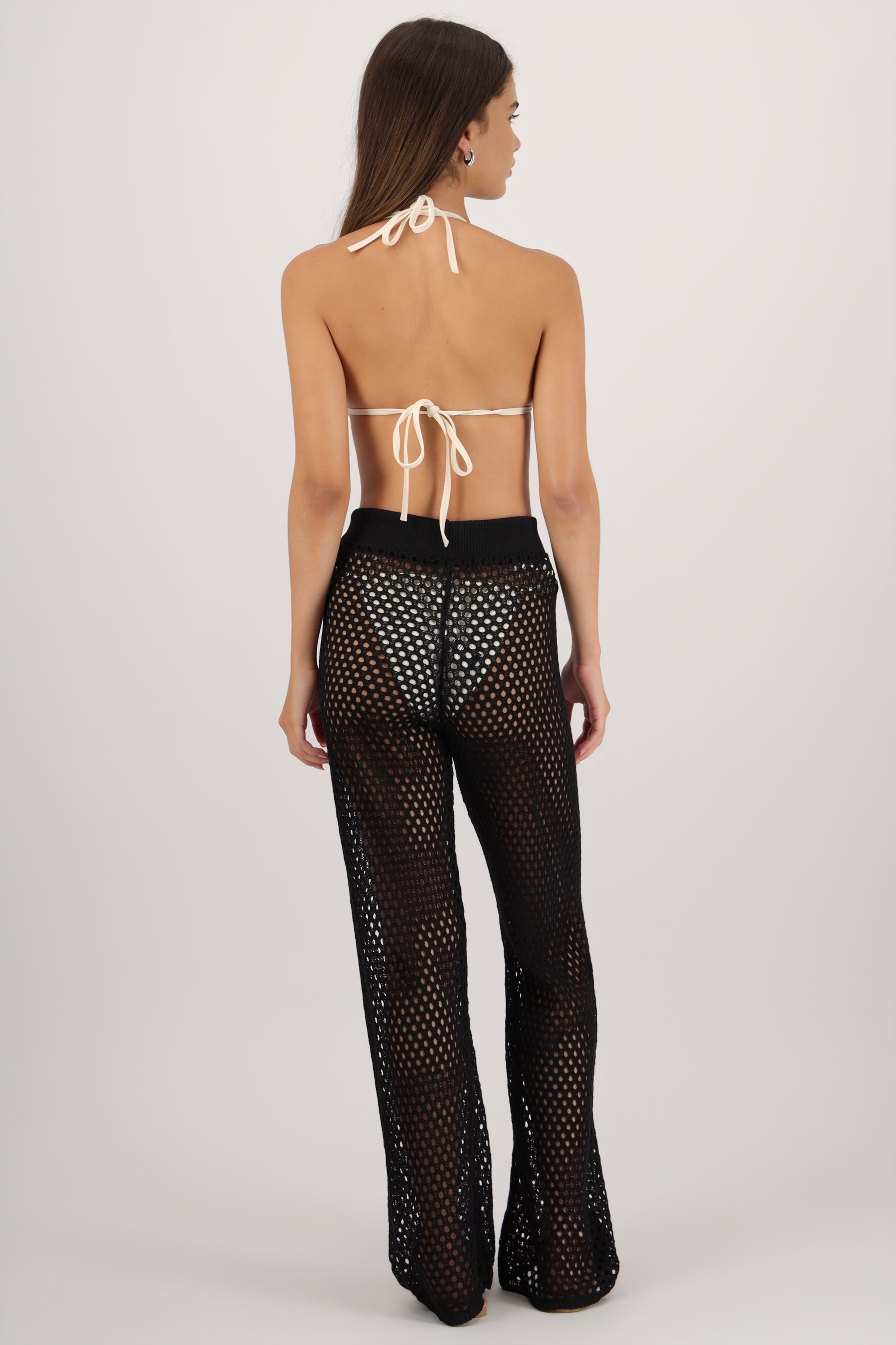 Pantalon tejido resorte NEGRO