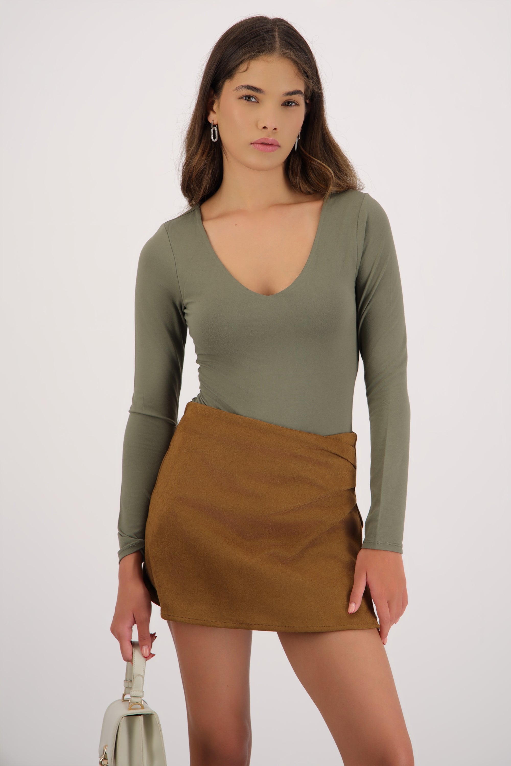 Bodysuit escote v manga larga OLIVO