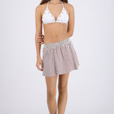 Falda mini estampada lineas