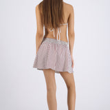 Falda mini estampada lineas