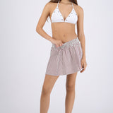 Falda mini estampada lineas