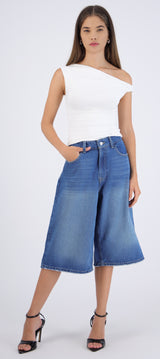 Bermuda denim larga