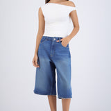 Bermuda denim larga