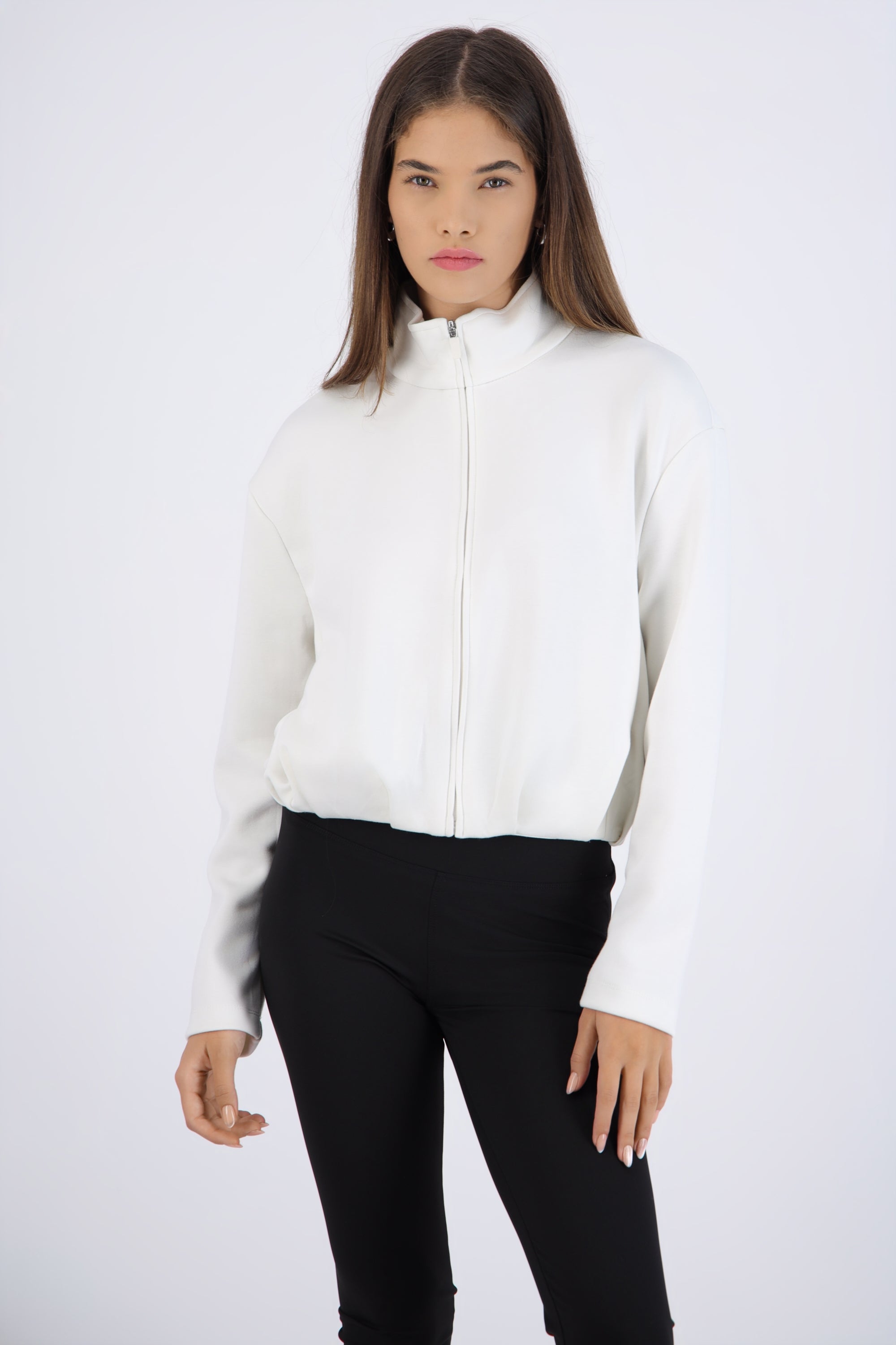 Sudadera modal balloon lisa HUESO