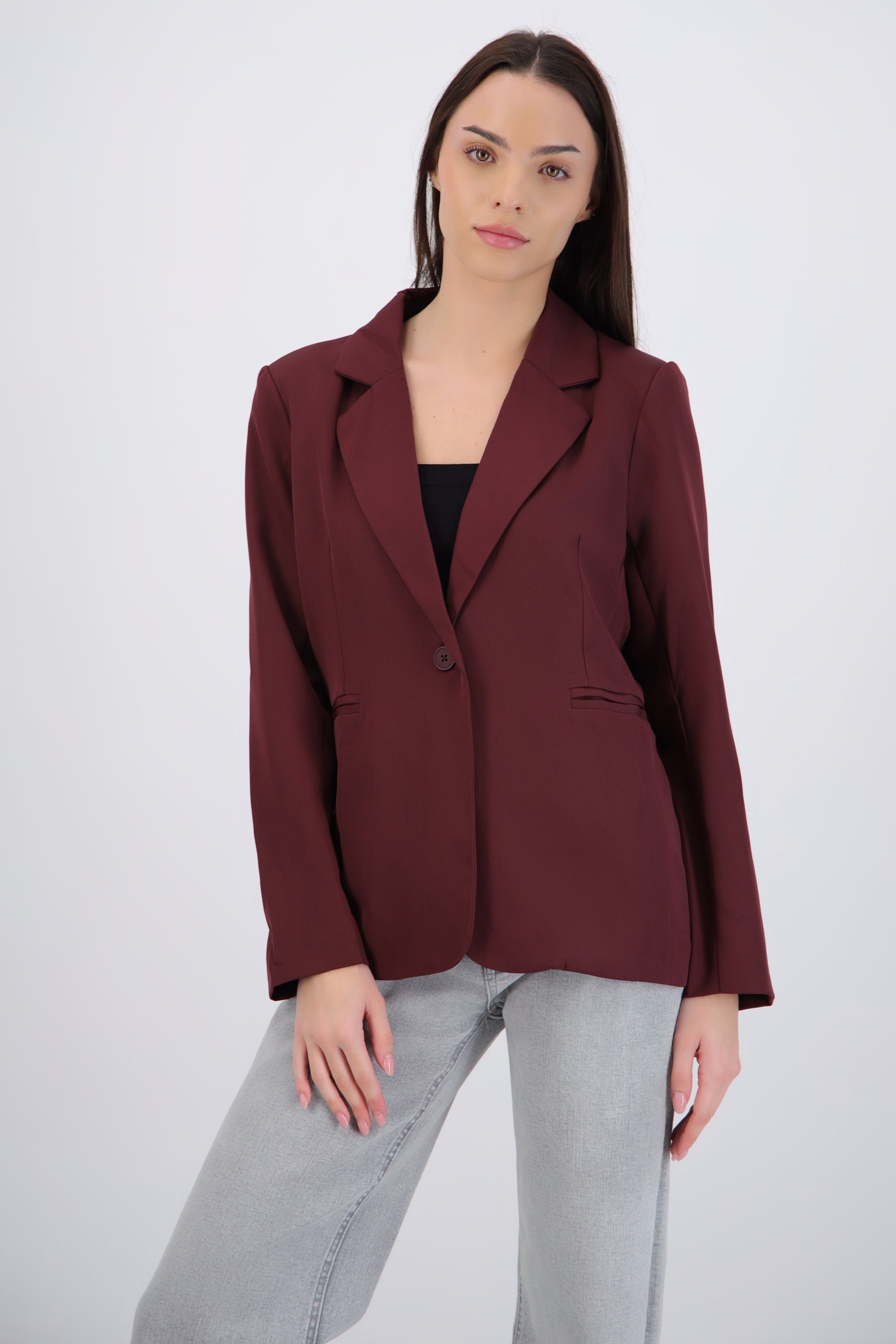 Saco liso oversized