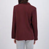 Saco liso oversized