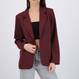 Saco liso oversized