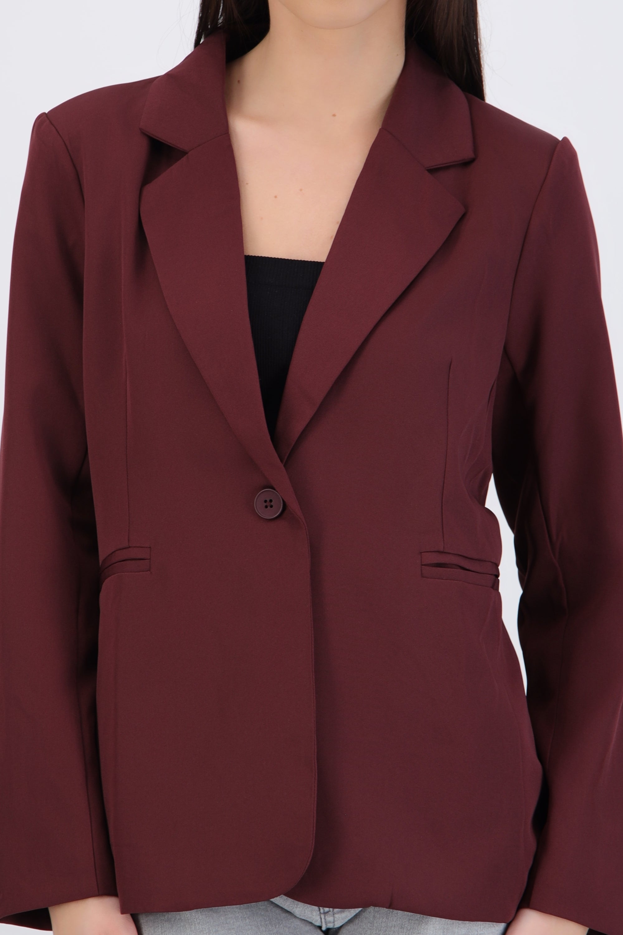Saco liso oversized
