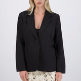 Saco liso oversized