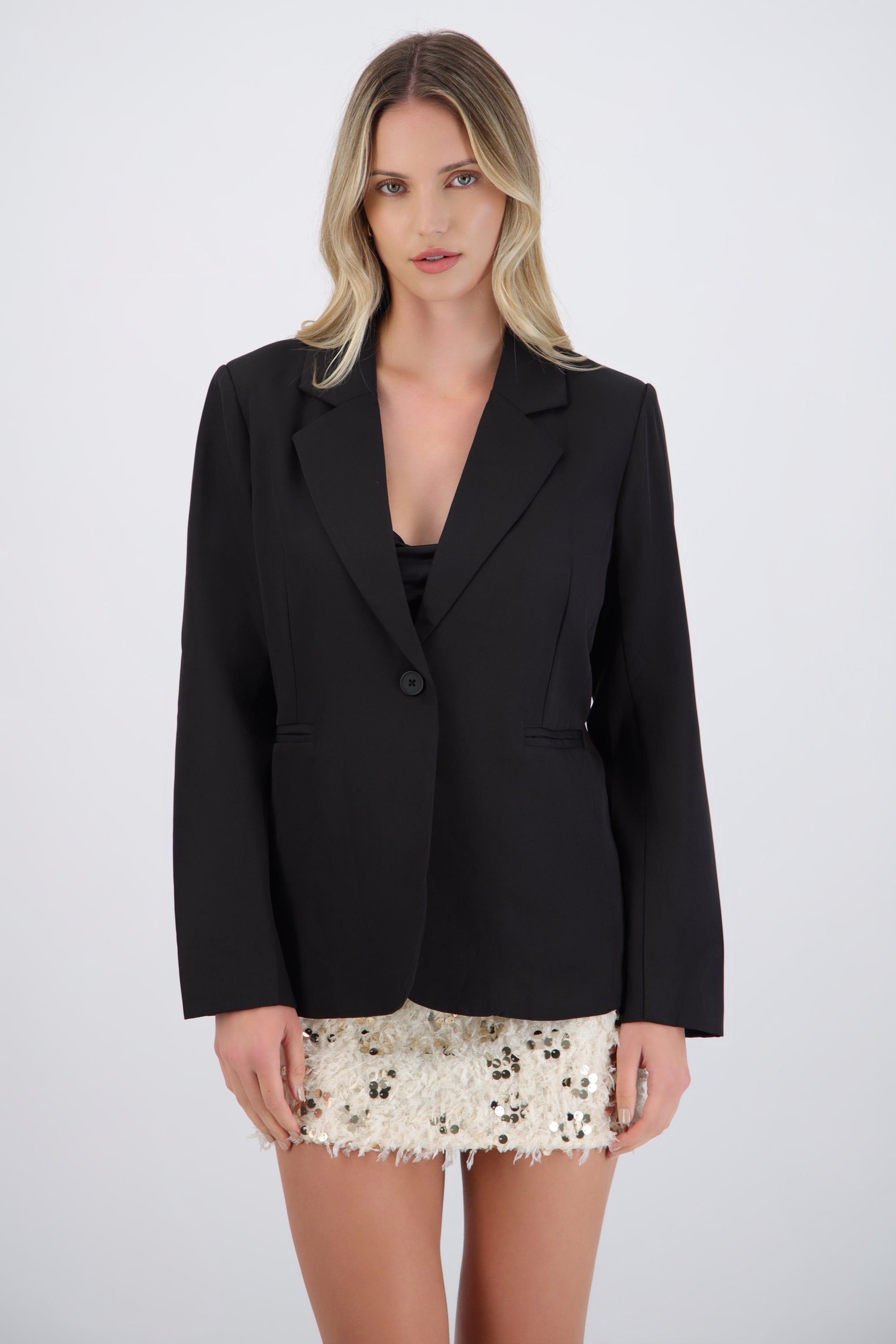Saco liso oversized