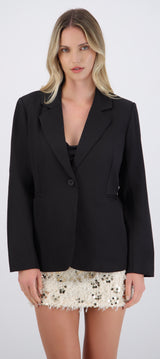 Saco liso oversized