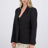 Saco liso oversized
