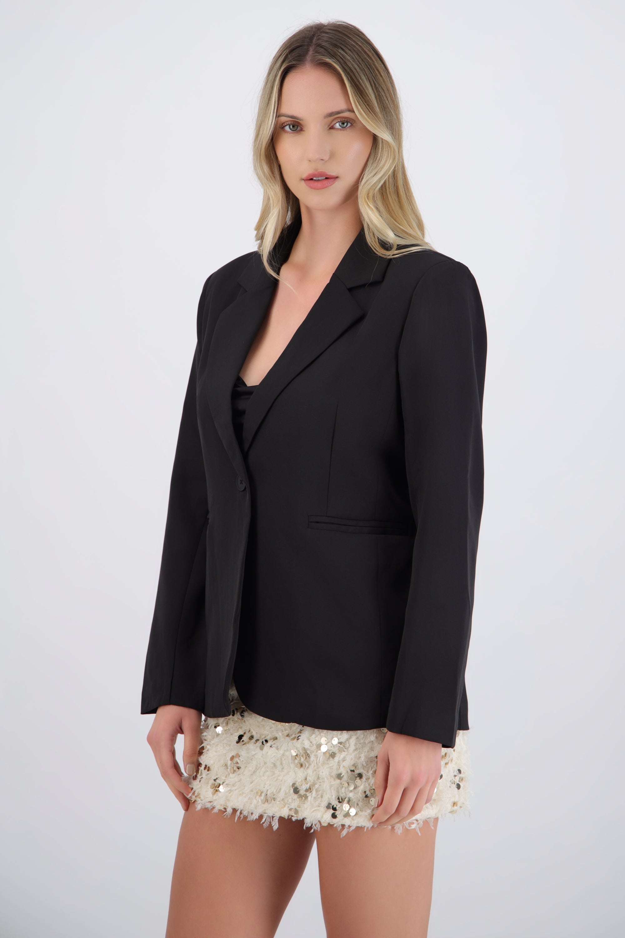 Saco liso oversized