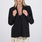 Saco liso oversized