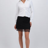 Falda mini suede encaje
