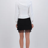 Falda mini suede encaje