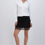 Falda mini suede encaje