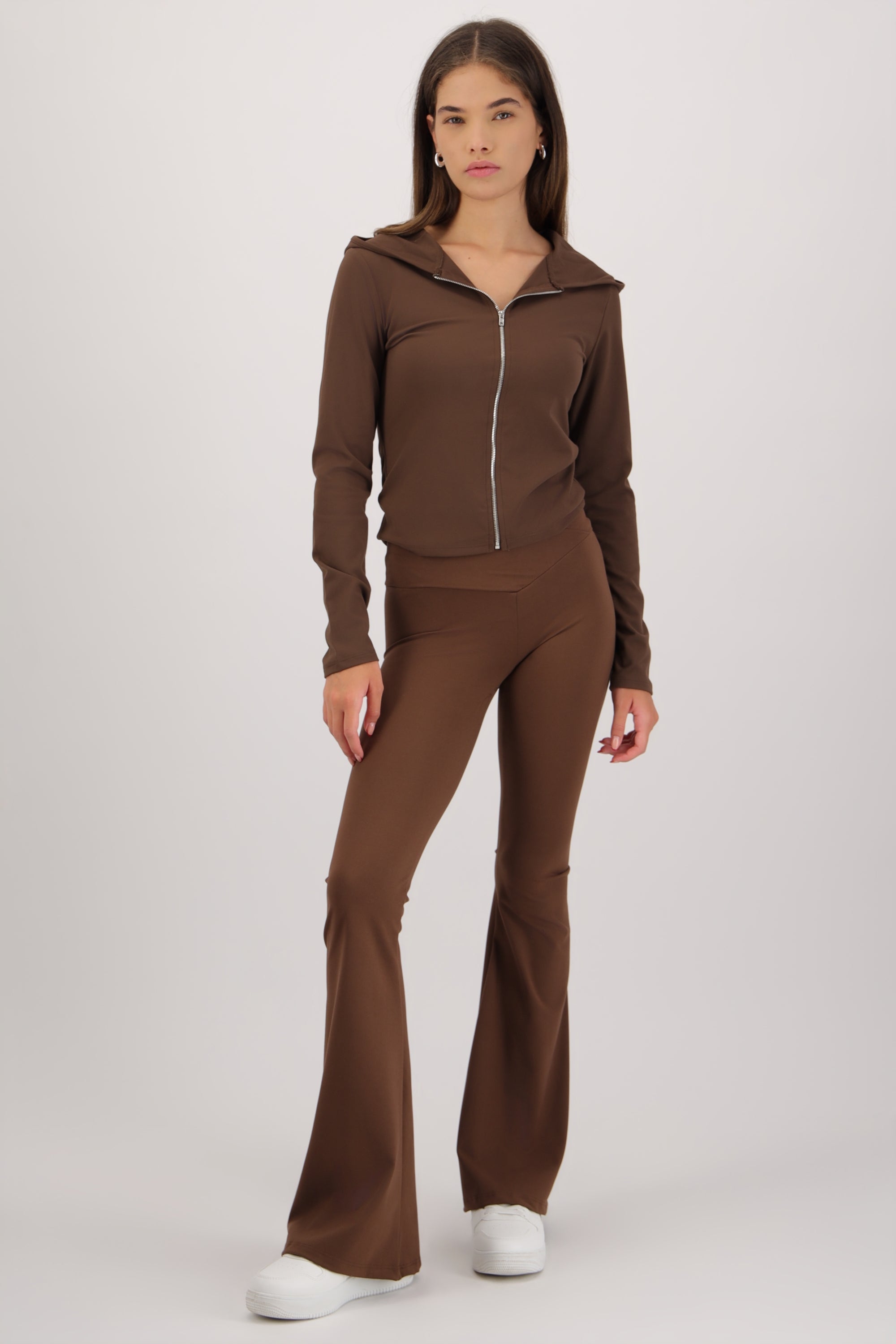 Leggings flare pretina cruzada CAFE