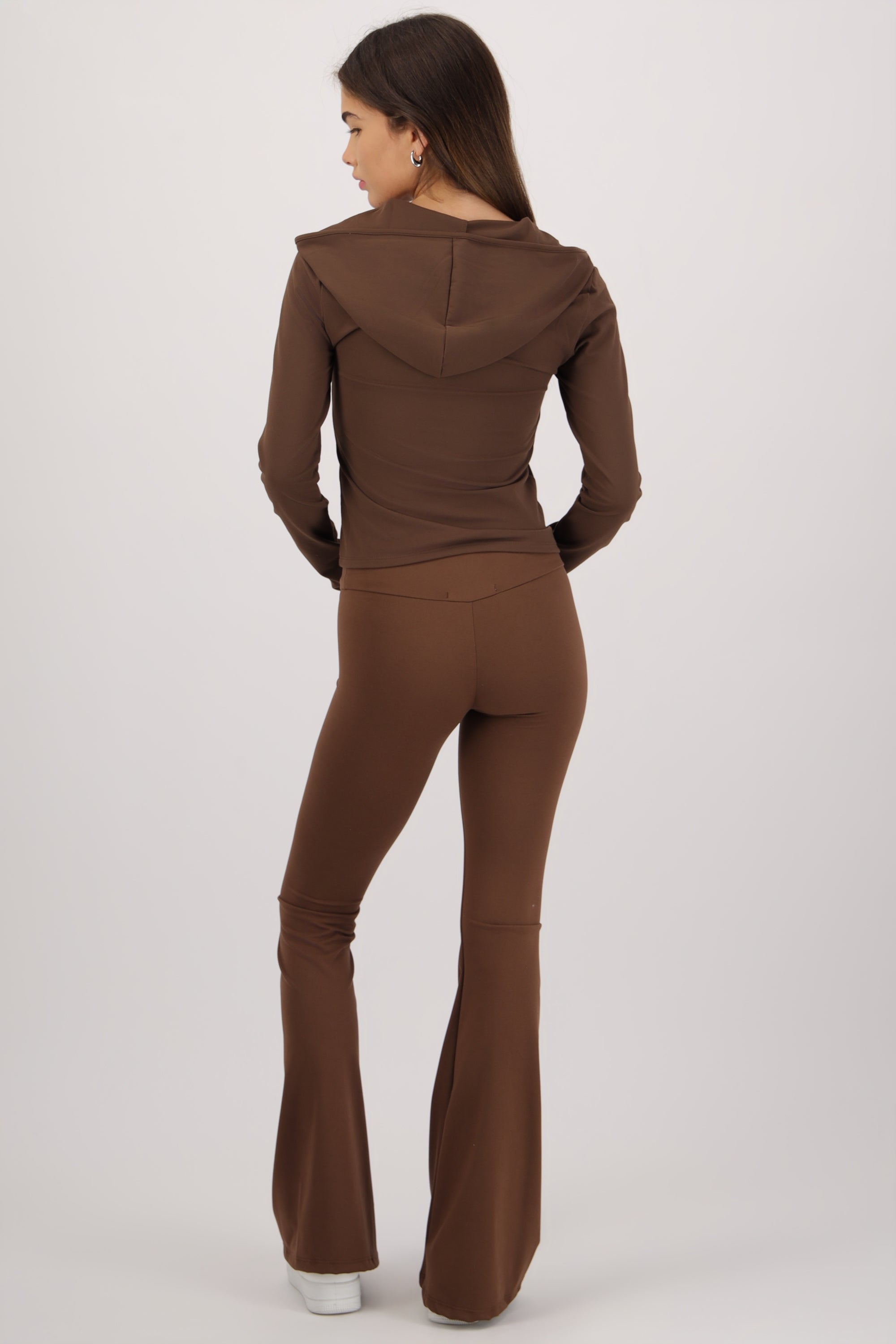 Leggings flare pretina cruzada CAFE