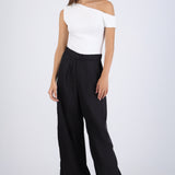 Pantalón satinado wide leg
