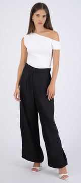 Pantalón satinado wide leg