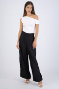 Pantalón satinado wide leg