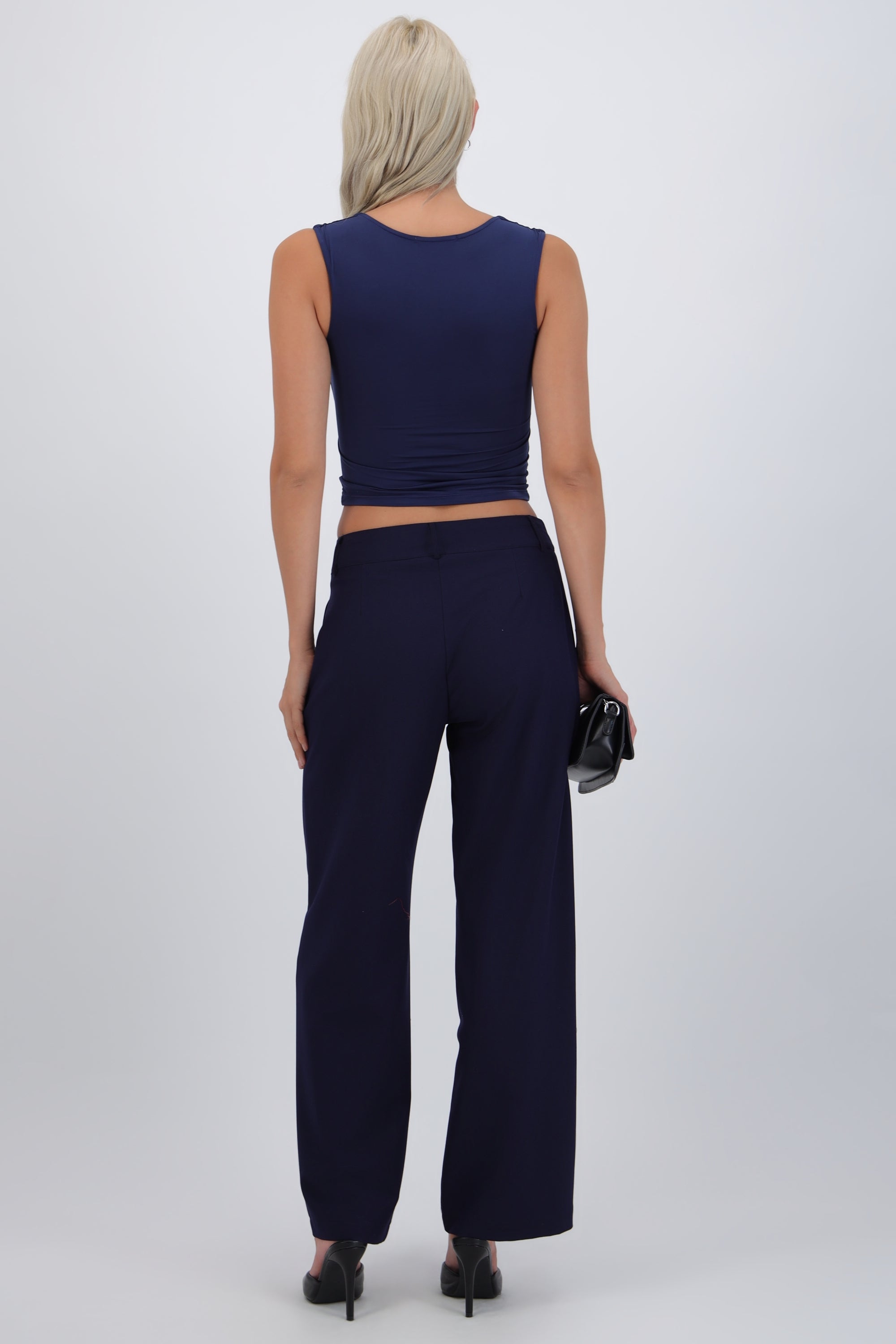 Pantalón wide leg detalle jareta