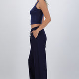Pantalón wide leg detalle jareta