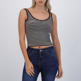 Top tirantes rayado seamless