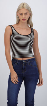 Top tirantes rayado seamless