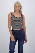 Top tirantes rayado seamless