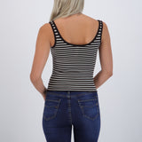 Top tirantes rayado seamless