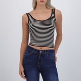 Top tirantes rayado seamless