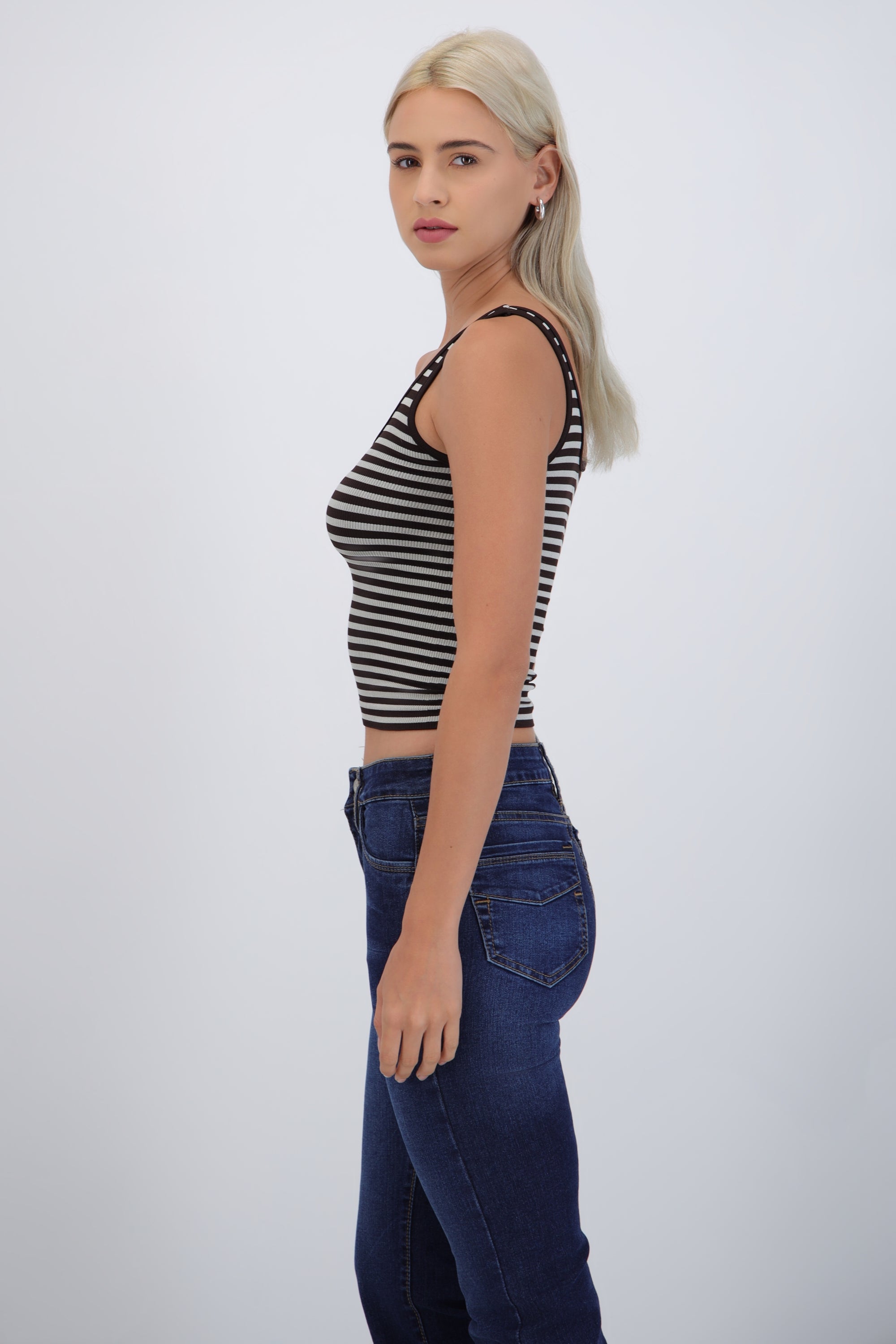 Top tirantes rayado seamless CAFE COMBO