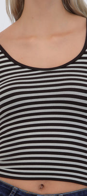 Top tirantes rayado seamless