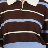 Suéter polo rayas