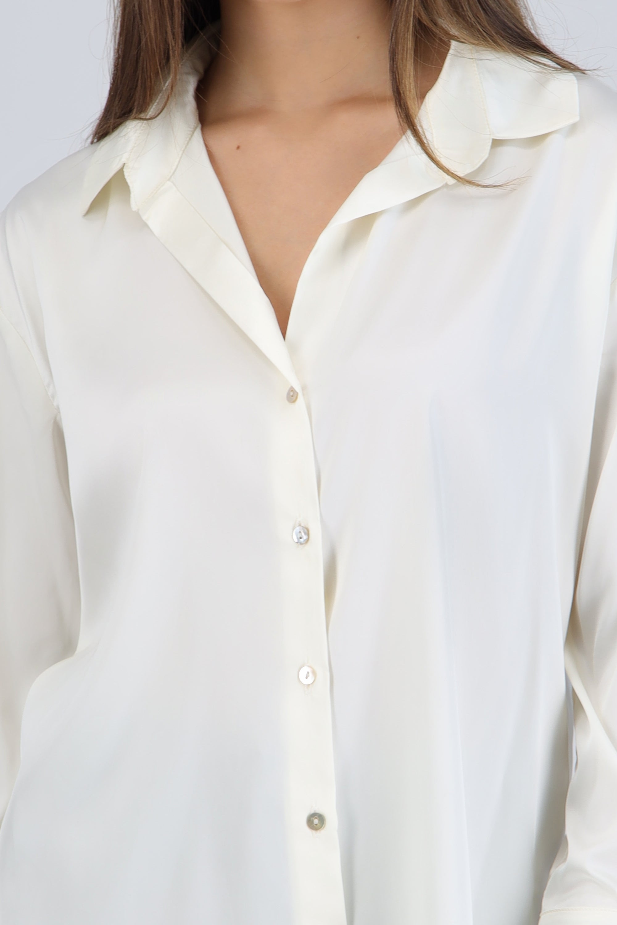 Camisa manga larga satin