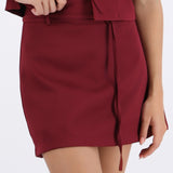 Falda mini con short detalle lazos