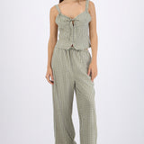 Pantalón estampado cuadros