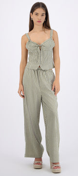 Pantalón estampado cuadros