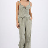 Pantalón estampado cuadros
