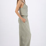 Pantalón estampado cuadros